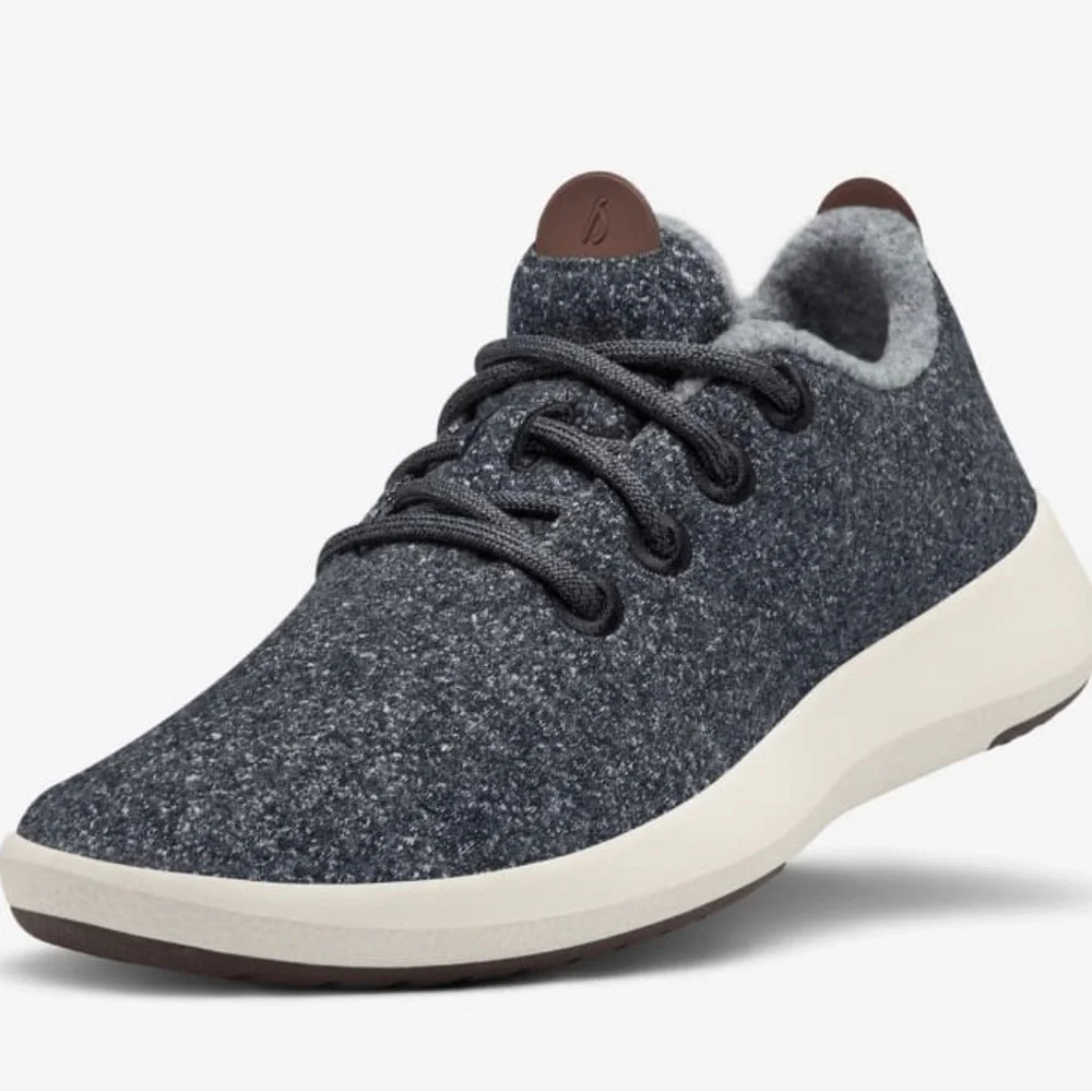 Allbirds Women's Wool Runner Mizzles Light Grey and Cream Sole Size 9